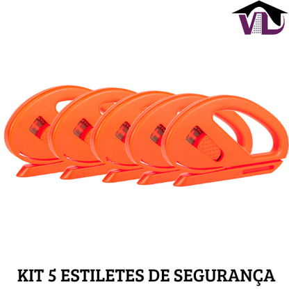 Kit com 5 Estiletes de segurança com lâmina interna